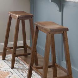 Wood Stool Chairs Set