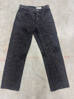Zara Black Jeans with Sparkle Gems Size 6
