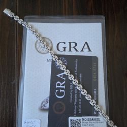 8" 6mm Moissanite Gucci Puff Bracelet 