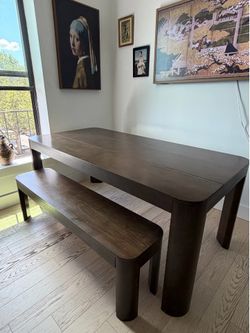 Solid Pine 72” Dining Set — Plank + Beam