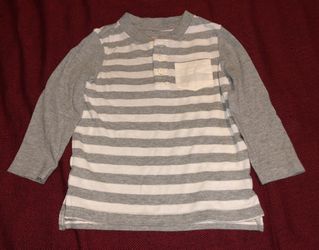 2T Cat and Jack striped long sleeve with buttons