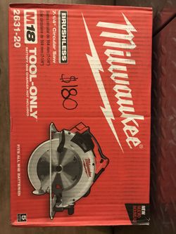 Milwaukee M18 18 volt Brushless 7 1/4” Circular Saw skill saw brand new