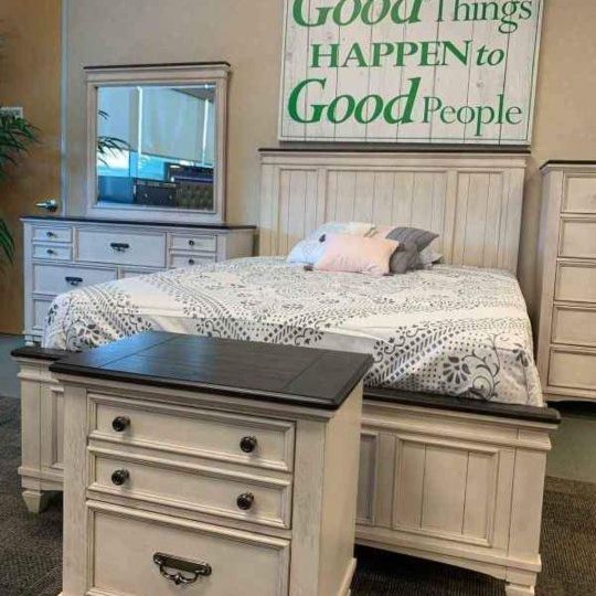 Sawyer Bedroom Set Queen or King Bed Dresser Nightstand and Mirror Chest Options 