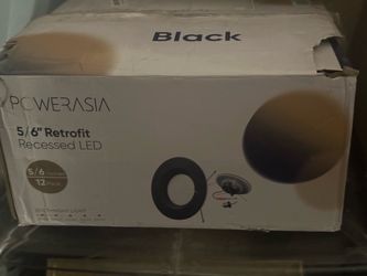 Powerasia 5/6" Retrofit Recessed LED Lights 12-Pack Black