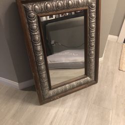 Rustic mirror Embossed With Galvanized Metal
