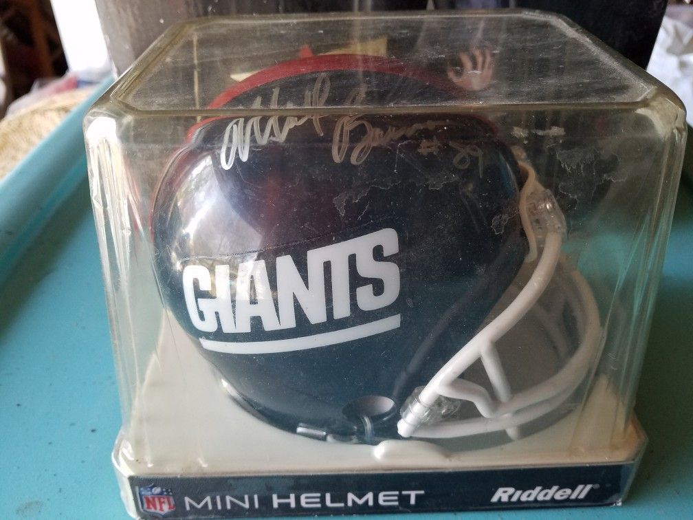 Mark Bavaro autograph Helmet