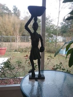 Vintage African carved wood figure