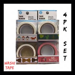 NIB 4Pk Washi Tape Set