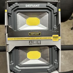 Defiant Led Rechargeable Shop Lights 2 Pack 