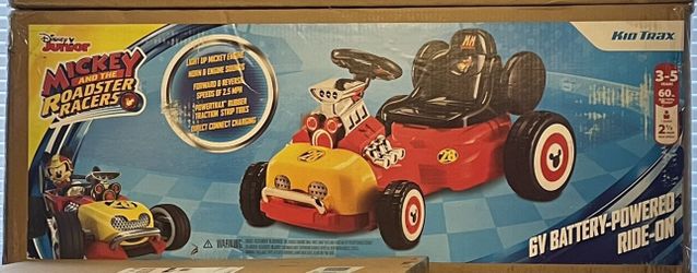 Kid Trax 6V Mickey Mouse and the Roadster Racer Go Cart Ride-On Toy