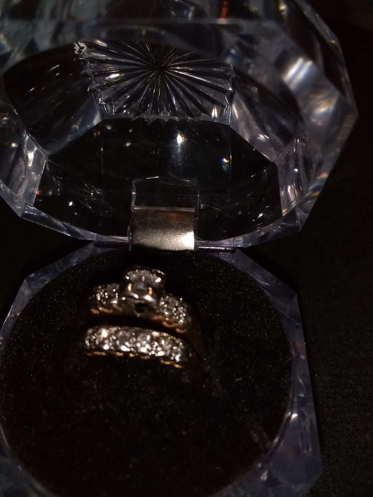 Diamond Wedding band set