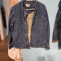 Denim Jacket From Out Of The Blue Large Beautiful Lining Inside