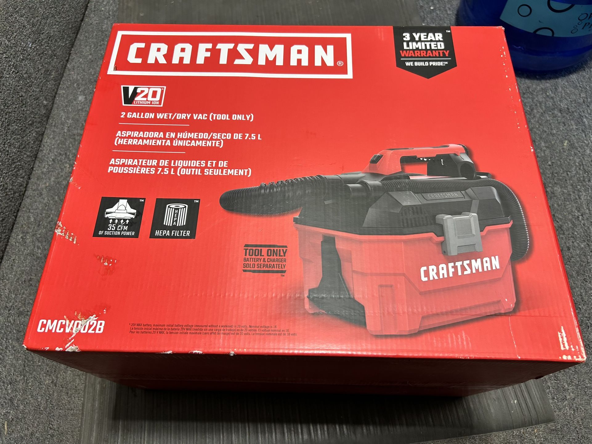 NEW Craftsman 20v 2 Gallon Shop Vac Wet Dry