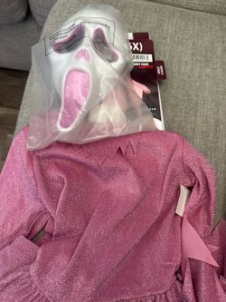 Pink Ghost face costume