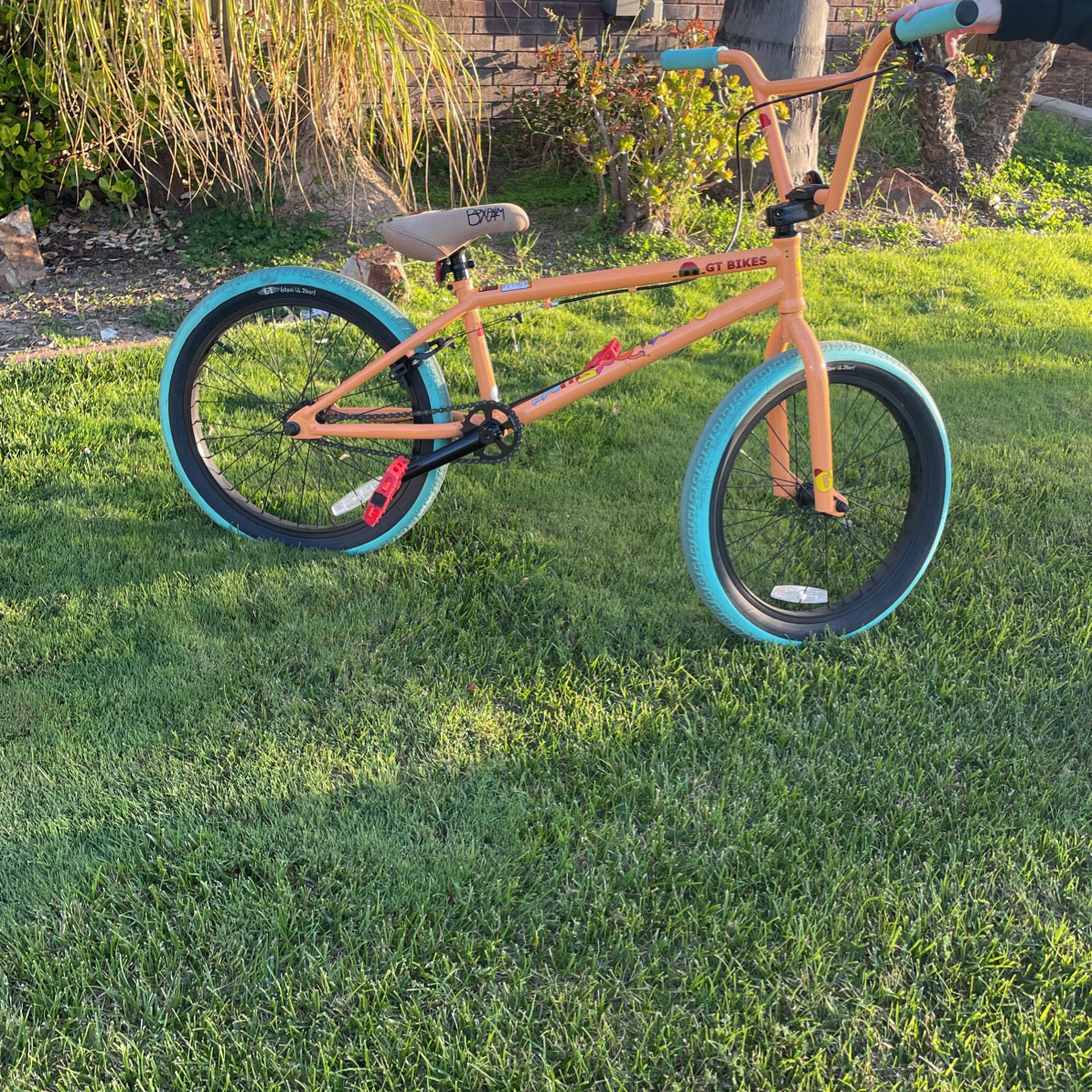 Gt Orange And Blue Bmx Bike 