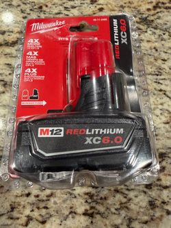 New 6.0 XC  m12 Milwaukee battery