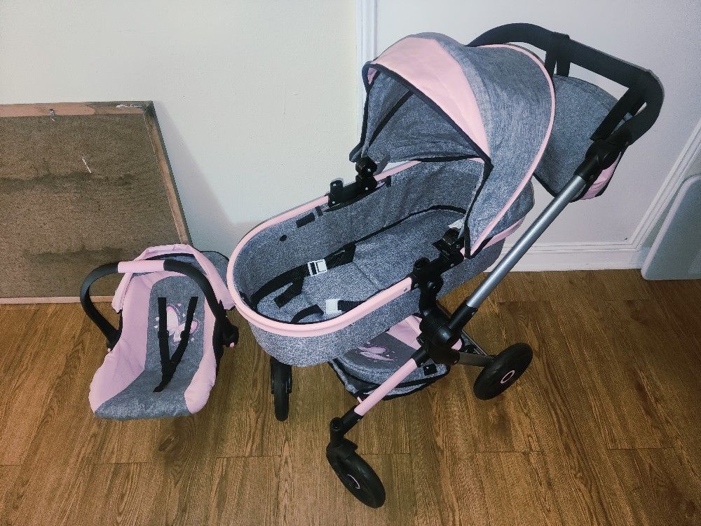 Baby Doll Pram/stroller With Matching Car Seat And Carrier..