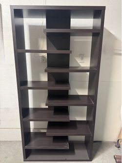 Darkwood Staggered-shelved Book Shelf