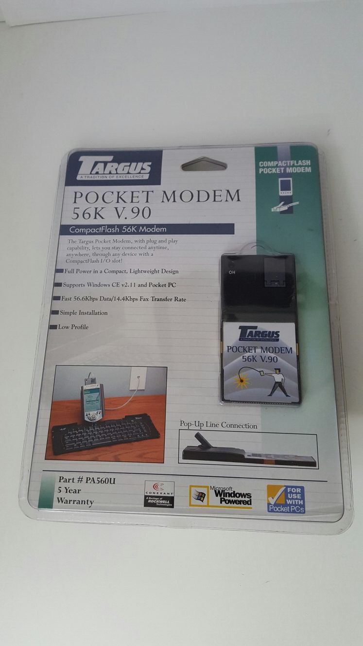 Genuine Targus Pocket Modem 56K V90 - Compact Flash 56K Modem - SEALED PACKAGE