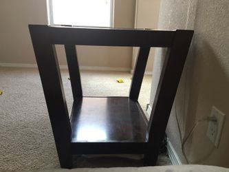 Two real wood end tables