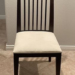 Black Frame White Cushion Dining Room Chair 