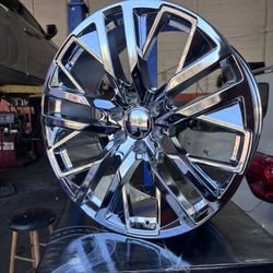 26s Chrome Wheels Tires 6lug Chevy 