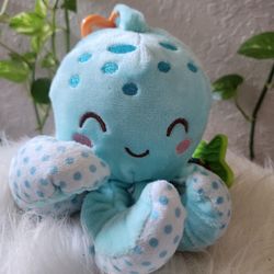 Octopus Plush Toy With Teether Hang Or Hold