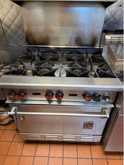 Wolf Commercial 6-Burner Gas Range with Oven – Restaurant/Bakery Equipment