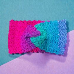 Vibrant Color Crochet Woman’s Headband 