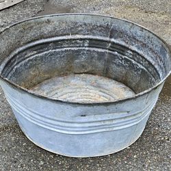 Large galvanized tub