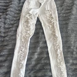 Fashion Nova white Cool ripped style jeans