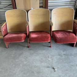 Vintage 1970s Era Theater Seats - Good Condition