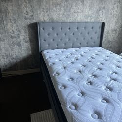 Queen Mattress and Frame 