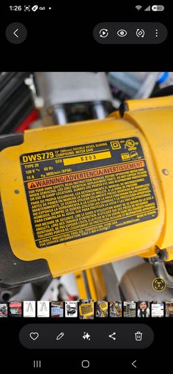 Dewalt 12" sliding miter saw