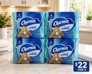 Charmin Flushable Wipes 4-Pack Bundle