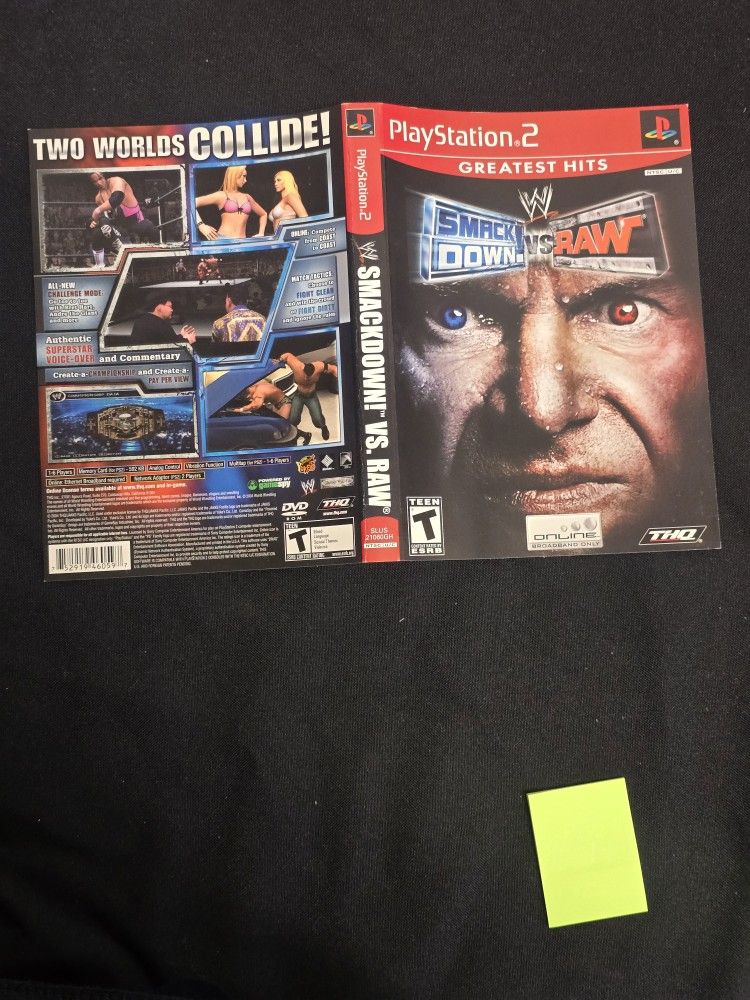 Smackdown Vs Raw Cover Art - Sony Ps2