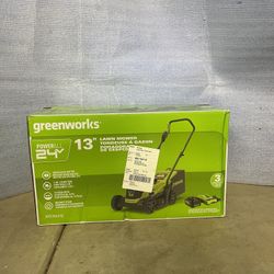 Greenworks 24v 13” Brushless Cordless Lawn Mower,4.0Ah Battery Charger