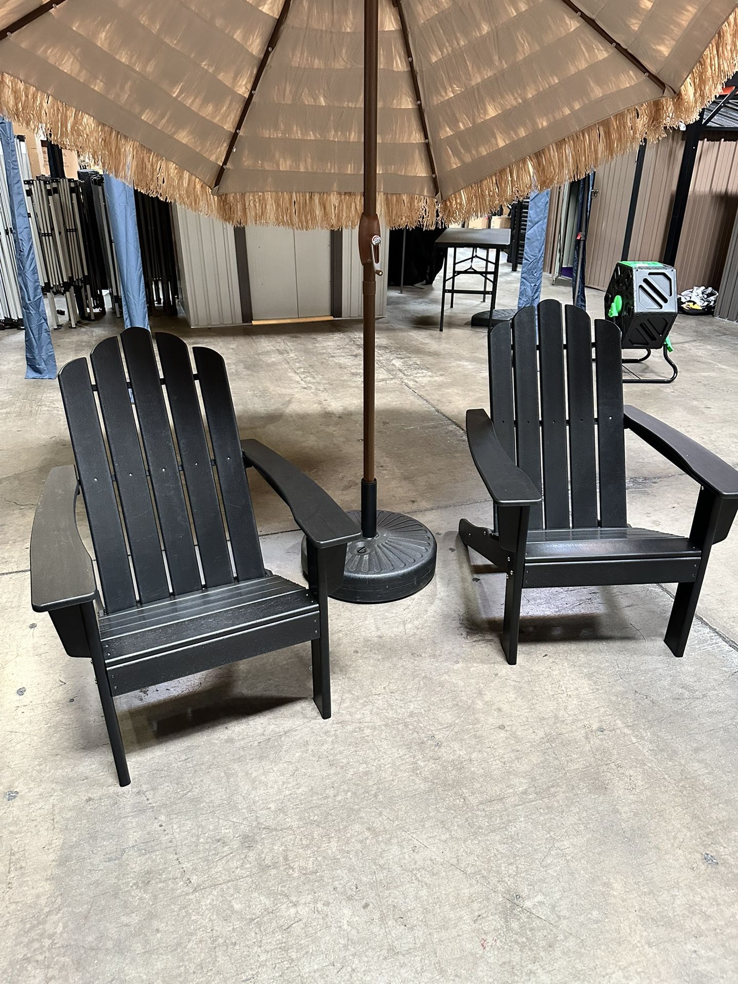 $120.00 Set of 2!!! New Outdoor Patio HDPE Wood Adirondack Chair Armchairs
