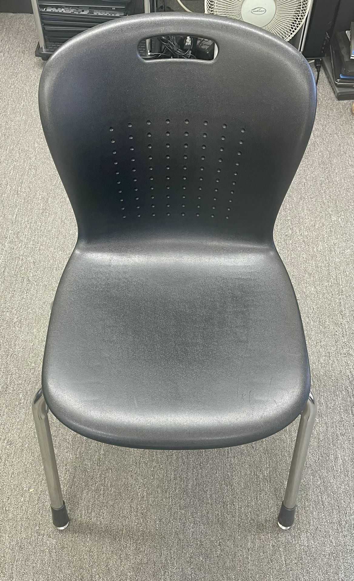 Virco Black And Silver Office Chair - Metal/Plastic