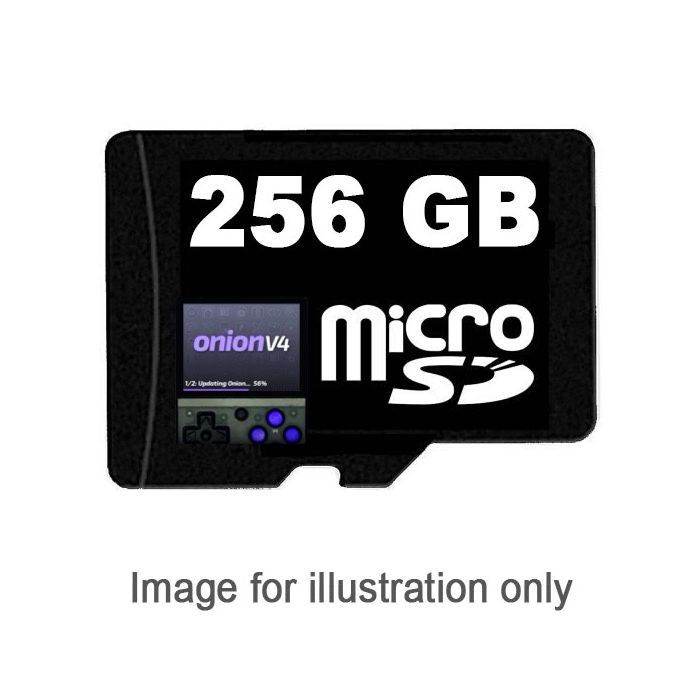 256GB microSD for Miyoo Mini Plus + pre-loaded w/ Onion OS, BIOS, & 1000s of Games!