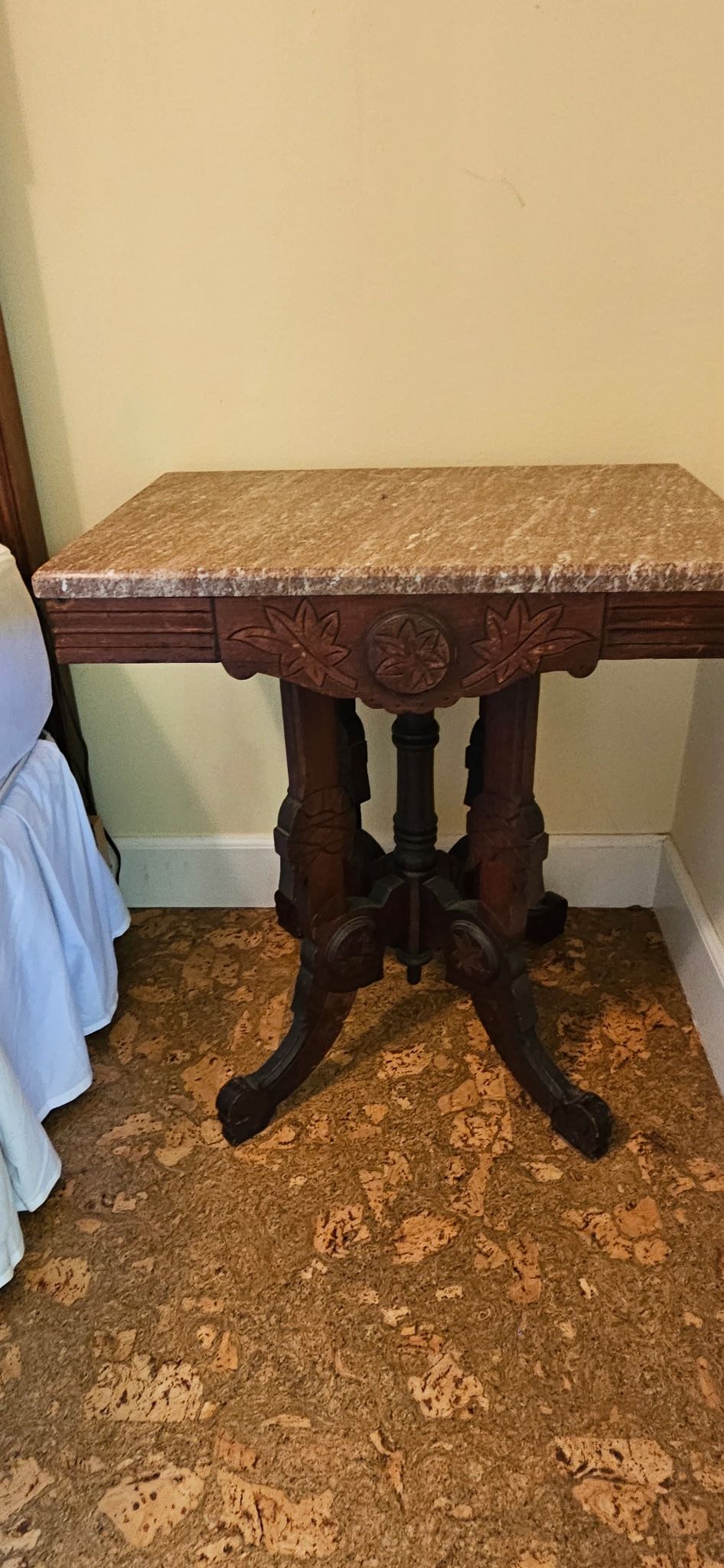 Antique lamp table