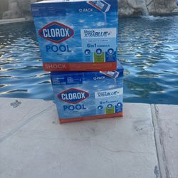  NO MORE ALGAE ( 2 ) 12 Pack Total 24 Clorox Xtra BLUE 6-1 Pool Spa Shock 