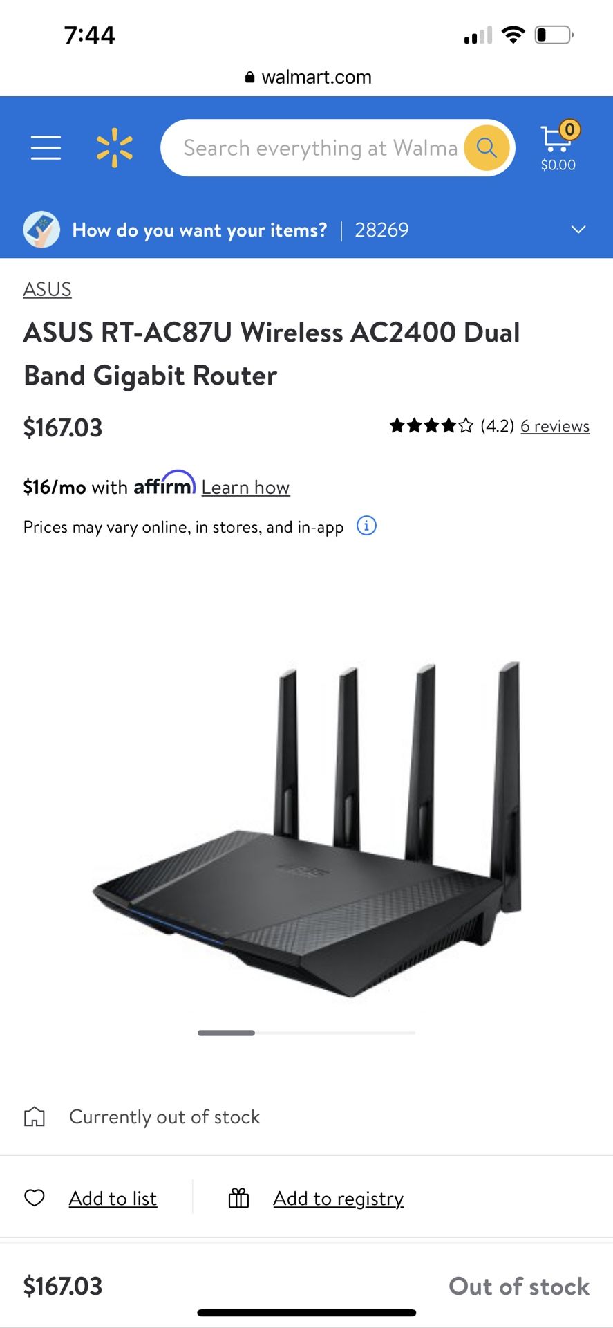 Asus RT-AC87U Gigabit Router 