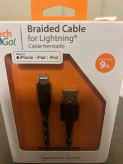 Braided Cable For Lightning  9ft
