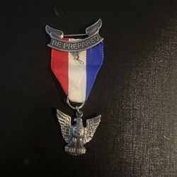 Vintage Sterling Boy Scouts Of America BSA Eagle Order Medal 