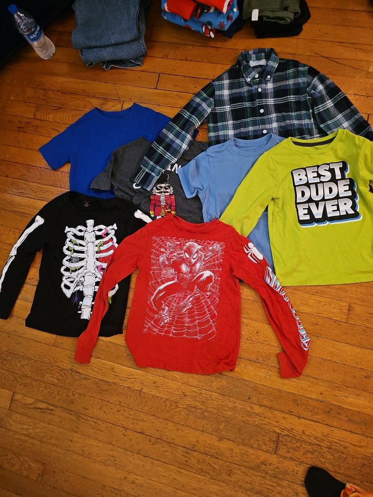 Lot Of 7 Boys Shirts Size 6-7