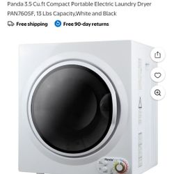 Broken, For Parts only. Panda clothes dryer Model# pan760sf