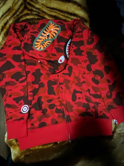 RED BATHING BAPE HOODIE
