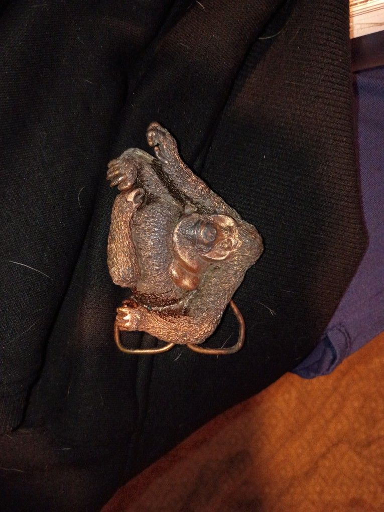 Bergamot Brass Belt Buckle Orangutan