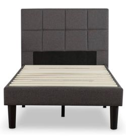 Zinus bed frame + mattress set (Grey, Twin)